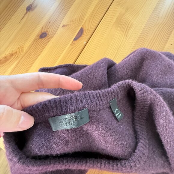 ATM Anthony Thomas Melillo 100% Cashmere Sweater Purple Fitted M - Picture 3 of 8